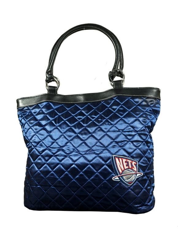 New Jersey Nets NBA Navy Quilted Tote Bag 16" x 5.5" x 12"
