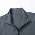 thumbnail image 4 of HOOMEUMY Mens Ice Silk Jacket Casual Workout Long Sleeve Clothes Fashion 2025 Trendy Classic Solid Coat Standing Collar Jacket Sun Protection Design Gray XXXXL, 4 of 8