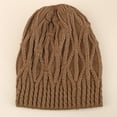 thumbnail image 4 of Only Moment Soft Knit Lazy Beanie for Women Khaki Acrylic Warm Winter Cuffed Hat for Cold Weather Outdoor Wear One Size, 4 of 6