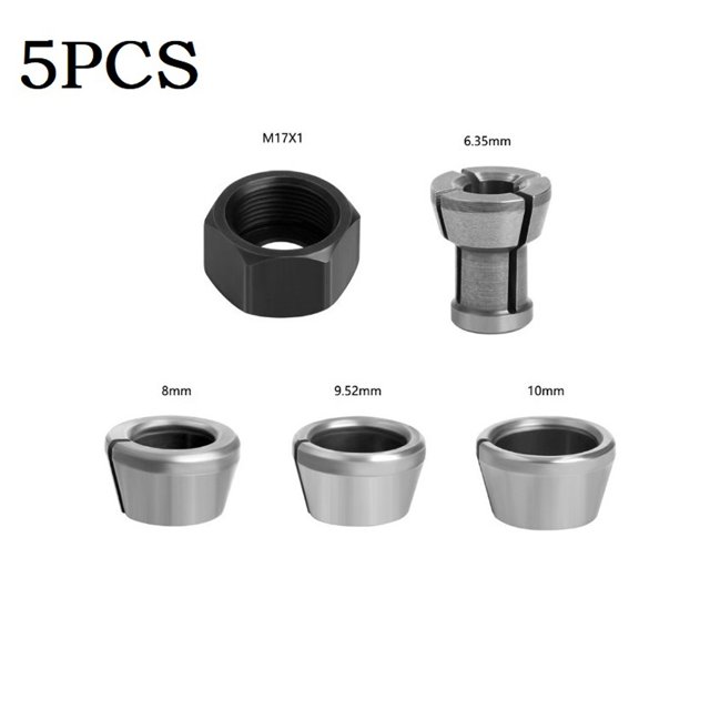 Bgsha M17 6/6.35/8mm Collet Chuck Adapter With Nut Engraving Trimming Machine Router