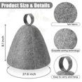 thumbnail image 3 of 12 Pieces Felt Sauna Cap Bath Hat Head Protection Absorbent Cap for Sauna Shower Bath Steam Room, 3 of 4