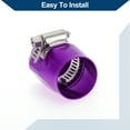 thumbnail image 5 of Unique Bargains AN16 Hose Finisher Clamp/ Rubber Hoses End Finisher for Oil Fuel Tube/Durable Aluminum Alloy/4 Pcs Purple, 5 of 6
