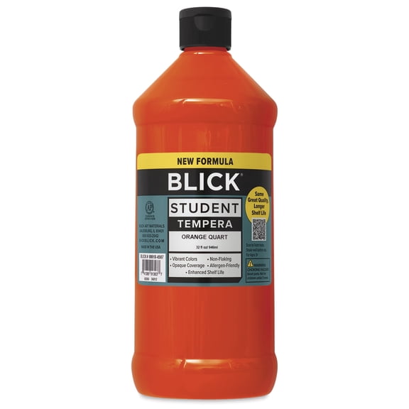 Blick Student Tempera Paint - Orange, 32 oz bottle