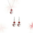 thumbnail image 2 of Gymnture christmas 1 Set Colorful Cartoon Snowman Design Earrings Necklace Set for Christams Gift, 2 of 11