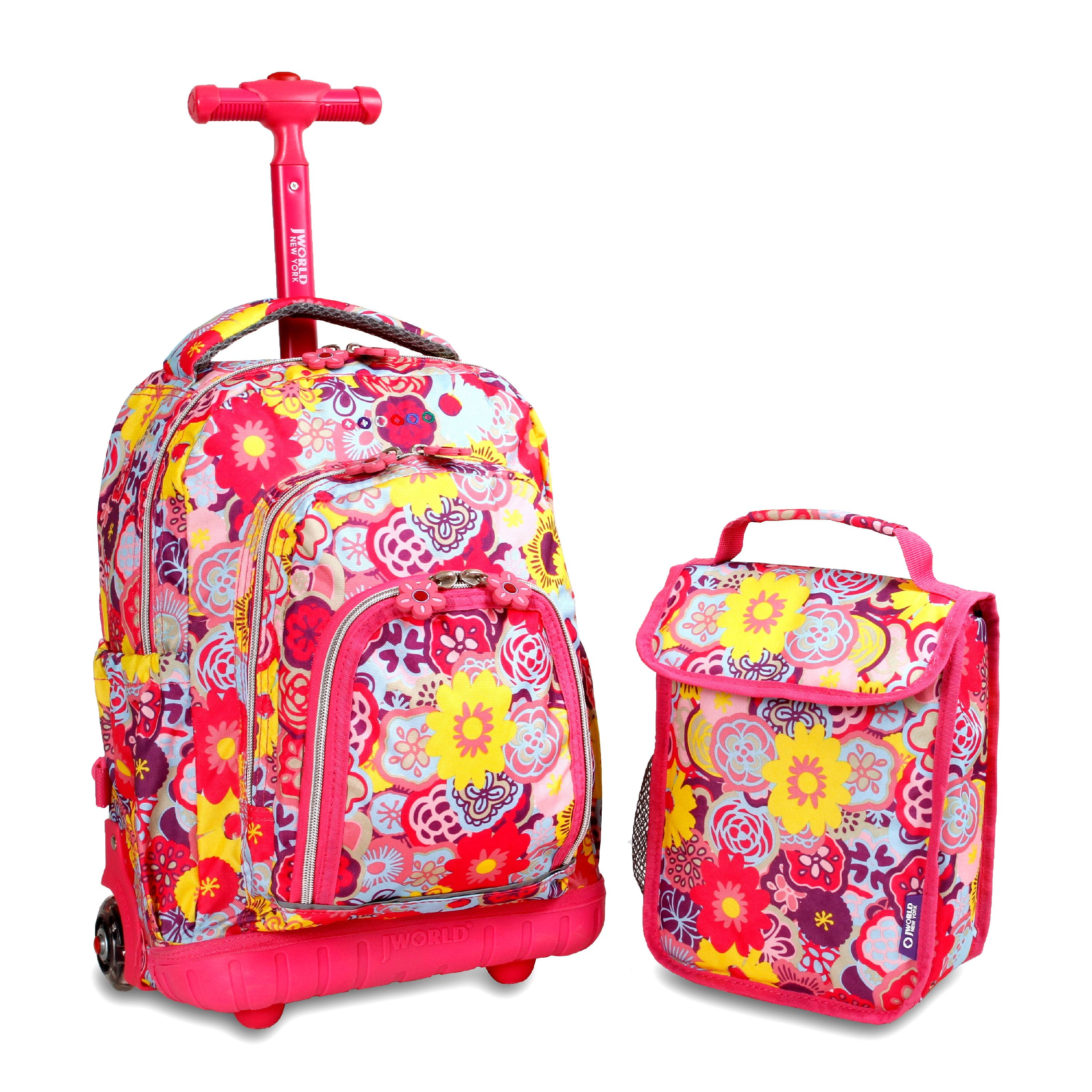 rolling backpacks with lunch box