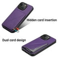 thumbnail image 4 of Nalacover Case Compatible with iPhone 11, Wallet Case with Hidden Card Holder, withKickstand Card Slots Classic PU Cowhide Leather Cover for Men Women Girls For iPhone 11, Purple, 4 of 10