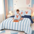 thumbnail image 4 of Erosebridal Mid-Century Line Pattern 7 Pieces Full Size Bedding Sets,Abstract Striped Full Size Bed in a Bag,Navy Blue Reversible, 4 of 7