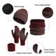 thumbnail image 3 of Gorro de invierno para hombre, bufanda con guantes para pantalla táctil, calentador de cuello, bufanda y guantes para hombre, 3 of 5