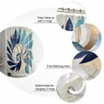 thumbnail image 5 of Extra Long Shower Curtain 72x96 Inch, Navy Blue Teal Coastal Shower Curtain Waterproof Bathroom Decor Abstract Art Nautical Ocean Conch Fabric Bath Curtain Set Accessories with Hooks, 5 of 6