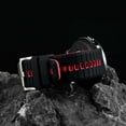 thumbnail image 6 of Silicone Watch Bands,20mm Quick Release Rubber Watch Strap for Men Women,Black&Red with Silver Buckle, 6 of 7