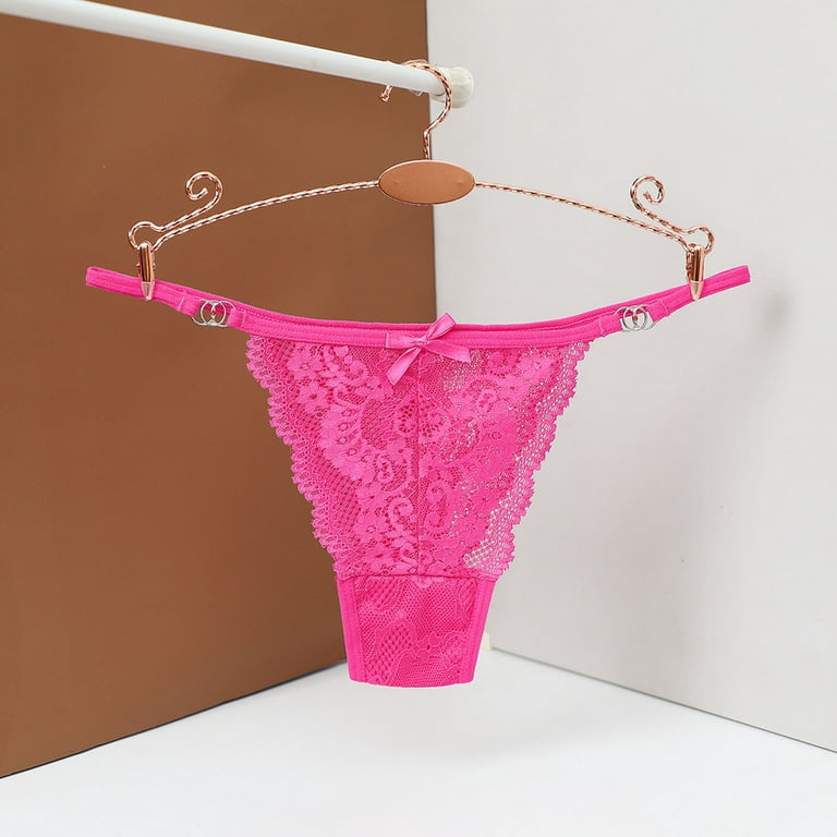 zuwimk Womens Thong Underwear,Women Lace Thong Panty Underwear Pink,S 