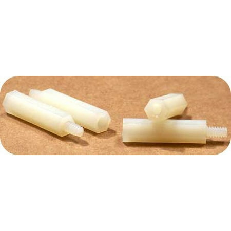 

1/4 OD Hex Standoffs (Male-Female) / 4-40 x 5/8 / Nylon - 1000 Piece Carton