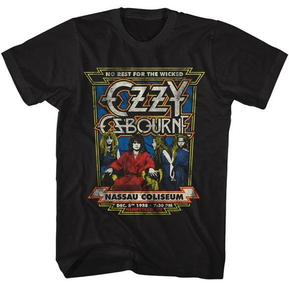 Ozzy Osbourne Nassau Coliseum Black Adult T-Shirt