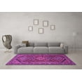 thumbnail image 3 of Ahgly Company Indoor Round Persian Purple Traditional Area Rugs, 4' Round, 3 of 4