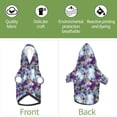 thumbnail image 6 of Honeii Purple Marble Texture Print Small Dog Hoodies Pet Hooded Sweatshirts Fall Winter Puppy Cat Sweaters Warm Clothes for Small Dogs Outfits Costume-Medium, 6 of 7