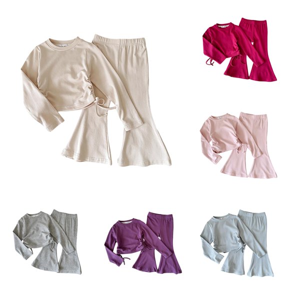 Shachafan Toddler Fall Outfits For Girl Boy Long Sleeve Top And Long Sweatpants 2PCS Hoodies And Pants