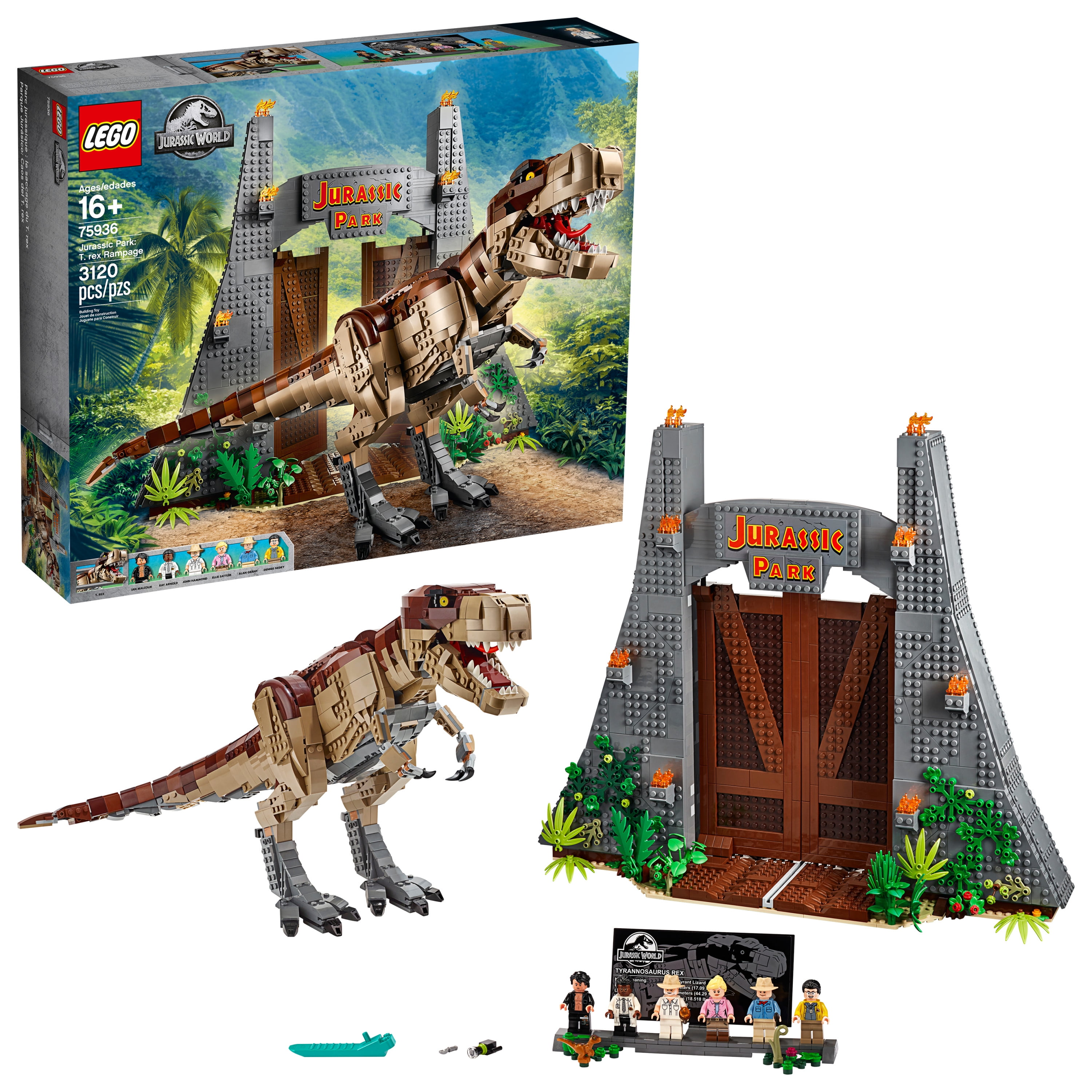 Dinosaur Rex Tyrannosaurus Jurassic World Park 16Pcs Minifigures Building LEGO 