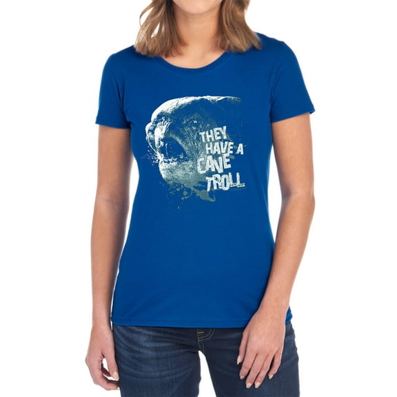 Lord of The Rings Cave Troll Women's T Shirt, Royal, Small