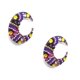 thumbnail image 4 of Juego de aretes y cadena con dije en forma de Luna ZVEZDA plata mexicana ley .925 Morado, 4 of 5