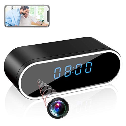 HD 1080P WiFi Hidden Spy Camera Alarm Clock Night Vision/Motion