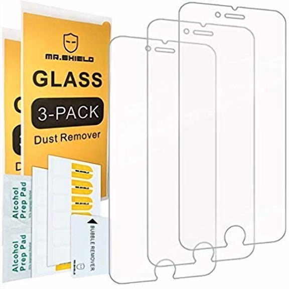 [3-PACK]-Mr Shield For iPhone 6 / iPhone 6S [Tempered Glass] Screen Protector wi