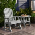 thumbnail image 2 of Wildridge Heritage Two-Tier End Table, Light Gray - Outdoor Weather Resistant Recycled Plastic Furniture for Patio, 2 of 3