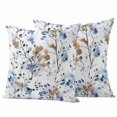 thumbnail image 2 of Pack of 2 Outdoor Pillow Covers 20x20 Inch Waterproof Blue Brown Spring Floral Throw Pillow Covers,Decorative Couch Pillow Shams Protectors Summer Botanical Art Patio Pillowcases Cushion Covers, 2 of 8