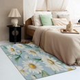 thumbnail image 4 of Daisy Rugs for Bedroom - 3x5 Rug - Daisy Rug - Floral Botanical Wildflower Area Rug - White Flower Spring Rugs - Girls Blue Carpet, 4 of 7