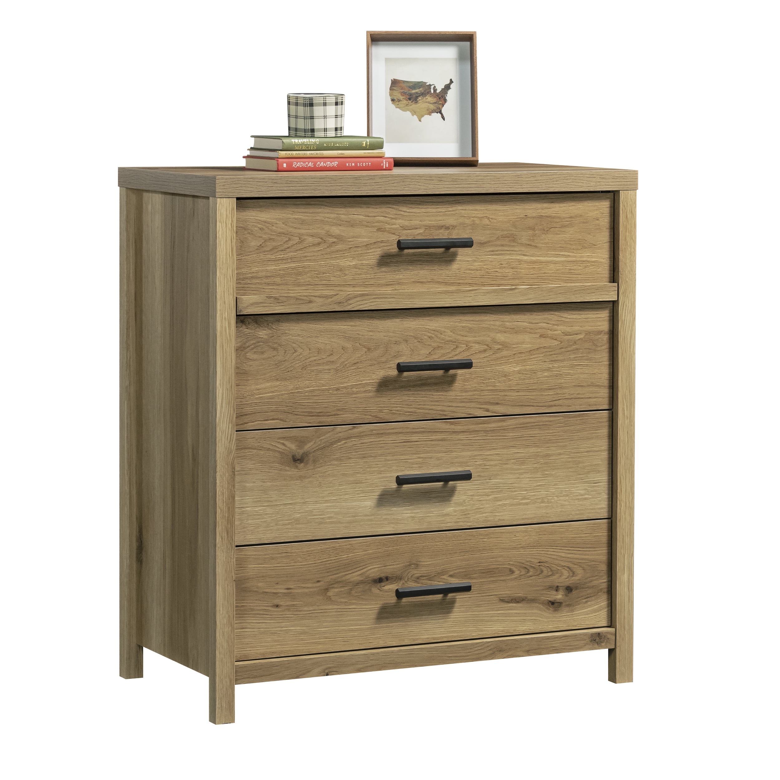 Erie Collection by Sauder 4-Drawer Bedroom Dresser, Timber Oak Finish