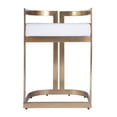thumbnail image 2 of Butler Specialty Company Clarence Faux Leather 23" Dining Stool - Gold / White, 2 of 7