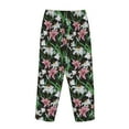 thumbnail image 5 of Xecao Lilies Flowers Women's Straight Lounge Pajama Pants: The Epitome of Relaxed Sleepwear, 5 of 9