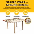 thumbnail image 4 of Christmas Table Cloths for 3 Foot Rectangle Tables, Xams Tree Winter Poinsettia Pine Cones Red Patio Waterproof Elastic Fitted Tablecloths, Washable Rectangular Table Cover for Camping, 4 of 8