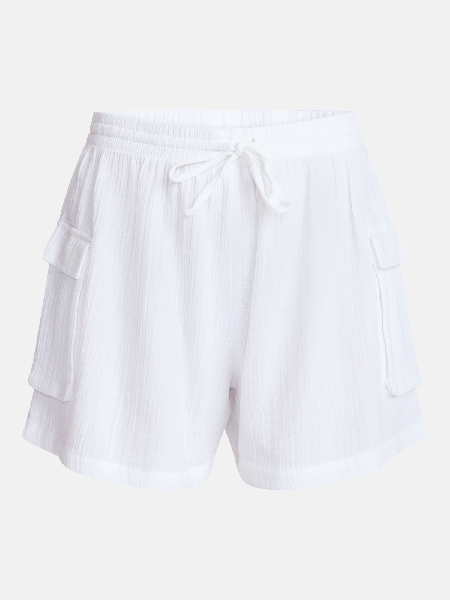 Time and Tru Women's Double Cloth Cargo Shorts, Sizes XS-XXXL