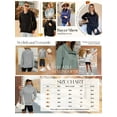 thumbnail image 3 of Weardear Women's Lightweight Sweatshirt Casual Long Sleeve Button Textured Pullover Top with Front Kangaroo Pocket, 3 of 8