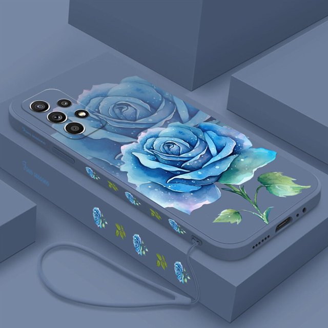 Funda de teléfono de flores para Samsung Galaxy A54, A53, 5G, A34, A14, A73, A72, A71, A52 S, A51, A33, A32, A23, A21S, A13, A12, cubierta de silicona a prueba de golpes