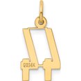 thumbnail image 3 of 14K Yellow Gold Small Elongated Number 44 Charm Made In United States les44, 3 of 5