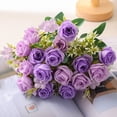 thumbnail image 1 of Simulación de ramo de 10 rosas Fragante Princesa rosas simulación flores hogar boda ramo de rosas flores decorativas, 1 of 6