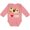 thumbnail image 3 of Inktastic I Love Cows Dairy Farmer Boys or Girls Long Sleeve Baby Bodysuit, 3 of 5