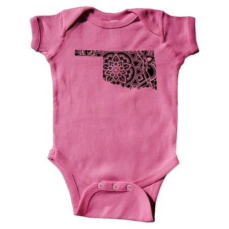 

Inktastic Oklahoma Silhouette Mandala Gift Baby Boy or Baby Girl Bodysuit