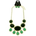 thumbnail image 2 of Mi Amore Necklace-Earring-Set Green/Gold-Tone, 2 of 3