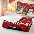 thumbnail image 4 of Manfei Bright Pink Christmas Quilt Full,Happy Xmas Full Bedspread Sets,3-Piece,1 Coverlet and 2 Pillowcases, 4 of 7