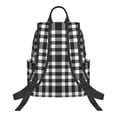 thumbnail image 3 of Daiia White And Black Plaid School Backpack for Men and Women Lightweight Backpack Durable Backpack Water-Resistant,Travel,Work Bag, 3 of 9