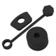 thumbnail image 5 of Juego de 4 tapones de silicona a prueba de derrames, accesorios para vasos, que incluyen tapa con pajita, tapón de fuga cuadrado, tapón de tapa redondo, color negro, 5 of 15