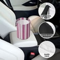 thumbnail image 6 of Round Car Trash Can 7×5.9in Waterproof, Durable, Not Easy To Fade, Easy To Install And Disassemble To Prevent Interior Pollution Pink Stripe_2, 6 of 7