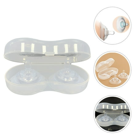 Toyvian Breastfeeding Protector Transparent Silicone 1 x Storage Box