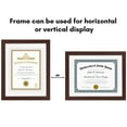 thumbnail image 6 of Americanflat Diploma Frame - 11x14 with 8.5x11 Mat for Diploma - Wood + Glass - Mahogany, 6 of 6