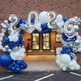 thumbnail image 4 of Kit de arco de globos para graduación AJOYEGG azul marino y plateado 2026, 4 of 7