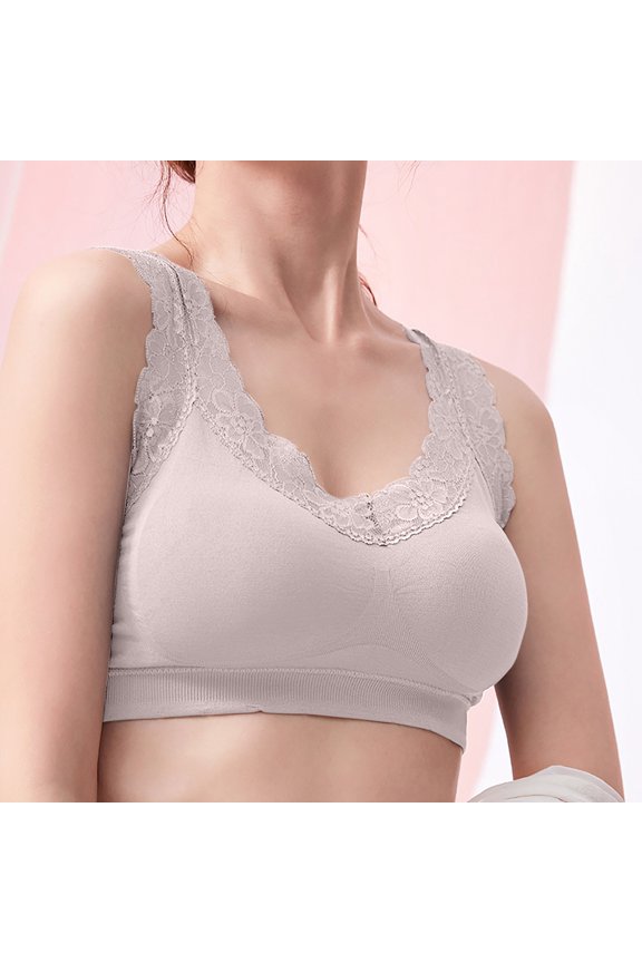 Sport Bras For Women Women's Invisibles Comfort Seamless Lightly Lined V Neck Bralette Bra,D A