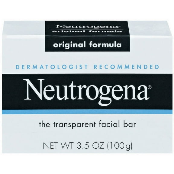 Neutrogena Transparent Scented Facial Soap, Original Formula Soap - 3.5 Oz, 3 Pack