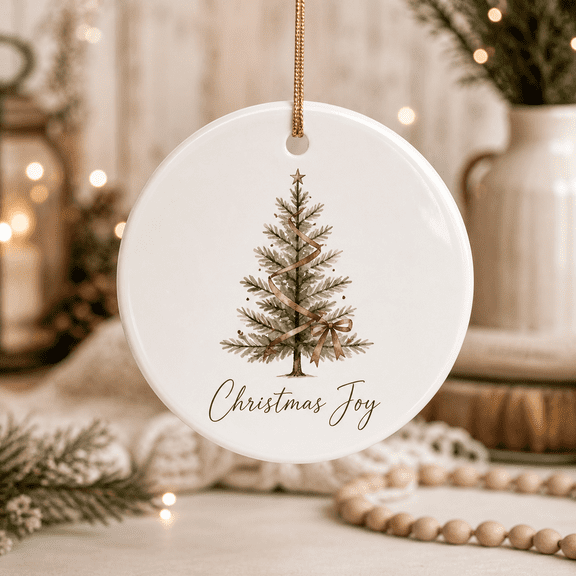Christmas Ornament Christmas Joy Pine Tree Hanging Gift for Holiday Tree Decor
